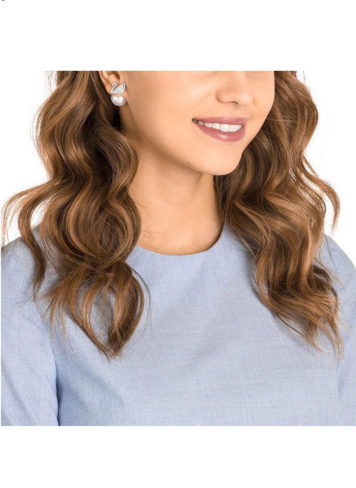 General - Classic Swan Rear Hanging Earrings - Image 1