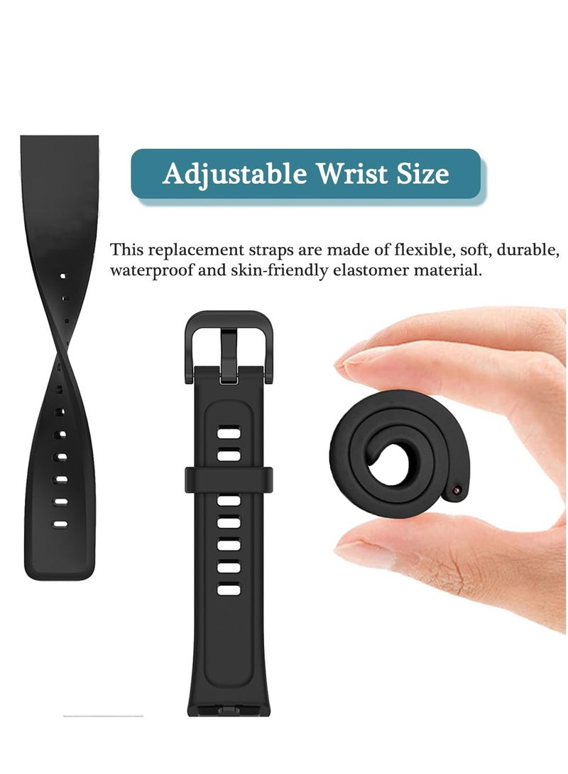 SYOSI 2 Pack Strap Compatible with Huawei Band 8, Soft Silicone Adjustable Replacement Sport Bands for HUAWEI Band 8 for Huawei Band 8   BlackWhite - Image 5