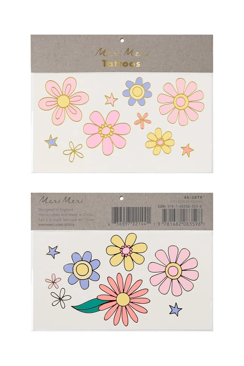Meri Meri Psychedelic 60s Large Tattoos