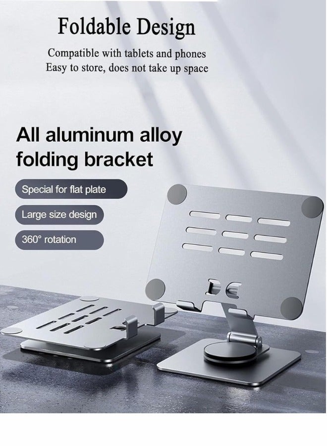 360 Degree Adjustable iPad Stand Foldable Tablet Holder Desktop Stand for iPad Portable Monitor Holder - Image 2