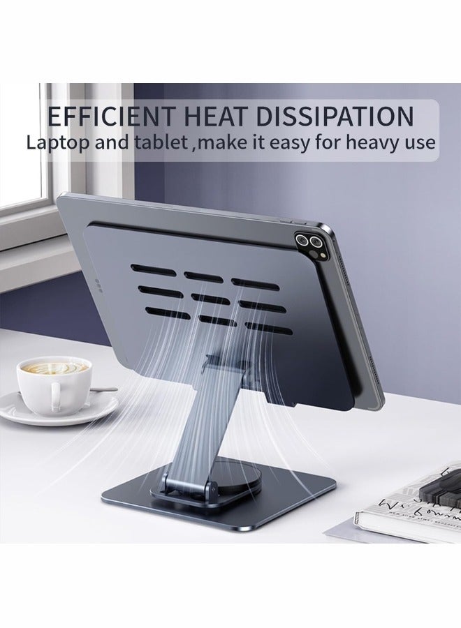 360 Degree Adjustable iPad Stand Foldable Tablet Holder Desktop Stand for iPad Portable Monitor Holder - Image 5