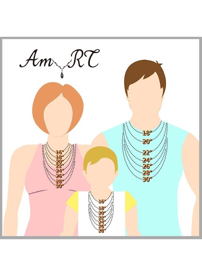 AmyRT Jewelry 3mm Titanium Steel Cable Chain Silver Necklaces for Women 16"- 30" 20" - Image 5