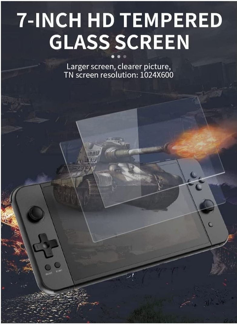 Generic - X70 Handheld Game Console, 7.0 inch IPS HD Screen Retro Games Consoles Classic Video Games Console with 64G Memory Cards 6000 Games, Built-in 3500mAh Rechargeable Battery - Image 1