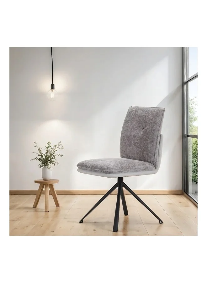 Micasa High-Quality Fix Dining Chair Dark Grey And Black 86 X 57.5 X 62 Cm Dd8486-4F