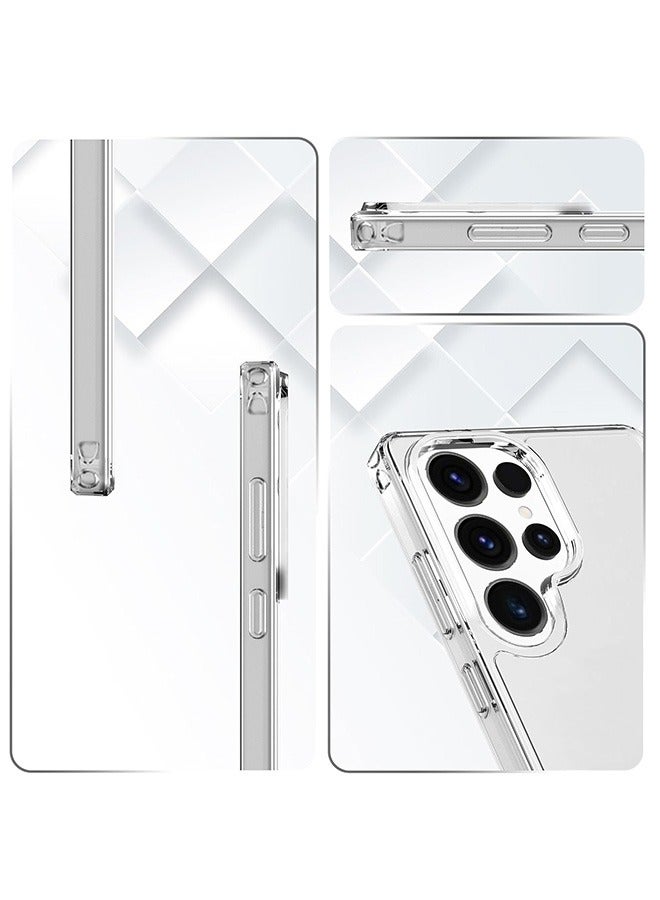 بشكل مختصر حافظة شفافة هجينة متوافقة مع Samsung Galaxy S25 Ultra - تقنية TPU + بولي كربونات، مقاومة للاصفرار، حافظة واقية، غطاء واقي من الصدمات - Image 5