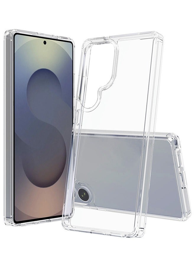 بشكل مختصر حافظة شفافة هجينة متوافقة مع Samsung Galaxy S25 Ultra - تقنية TPU + بولي كربونات، مقاومة للاصفرار، حافظة واقية، غطاء واقي من الصدمات - Image 1