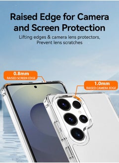 Tersely Hybrid Clear Crystal Case Compatible with Samsung Galaxy S25 Ultra - TPU + Polycarbonate Technology, Anti-Yellowing, Protective Case, Shockproof Bumper Cover  - Image 3
