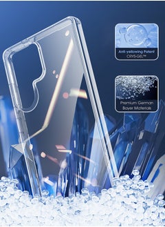 Tersely Hybrid Clear Crystal Case Compatible with Samsung Galaxy S25 Ultra - TPU + Polycarbonate Technology, Anti-Yellowing, Protective Case, Shockproof Bumper Cover  - Image 4