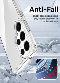 Tersely Hybrid Clear Crystal Case Compatible with Samsung Galaxy S25 Ultra - TPU + Polycarbonate Technology, Anti-Yellowing, Protective Case, Shockproof Bumper Cover  - Image 5