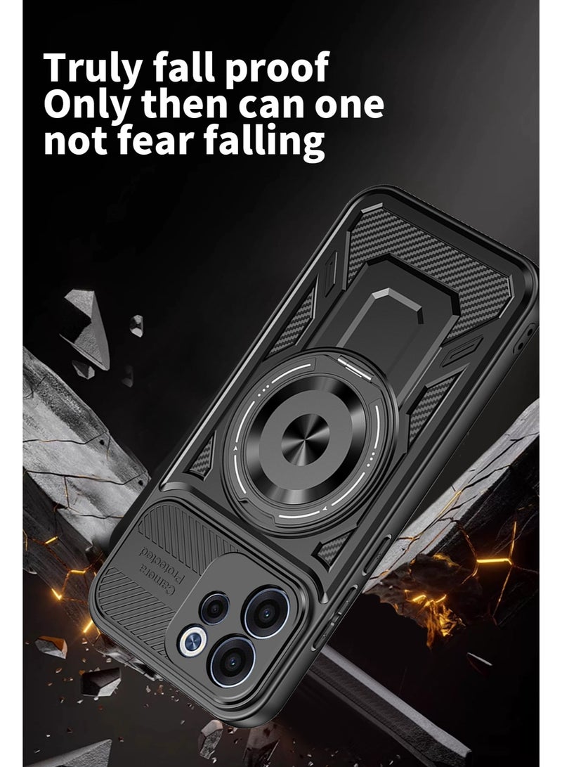 general Armor Case for Oppo Reno 15F 5G, Quality Shockproof TPU+PC Cover with Invisible Ring Kickstand - Image 2