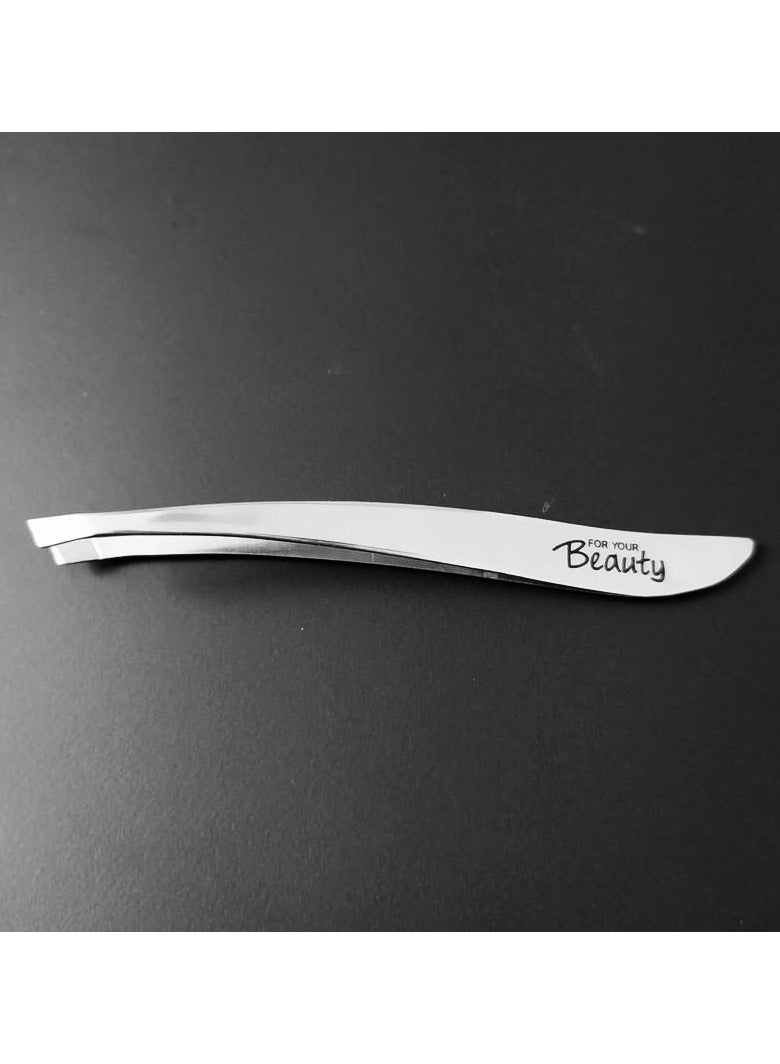 ROSSMANN German Brand -Tweezers slanted, Advanced Precision Tweezers for Safe and Clean Plucking of Even the Finest Hairs, tweezers eyebrow hair plucker. - Image 2