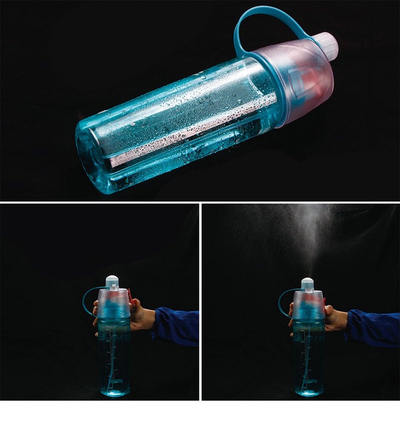 Inditradition Polypropylene 2 In 1 Drink & Mist Water Bottle | Spray Water Bottle, 600 Ml (Assorted Color) - Image 2