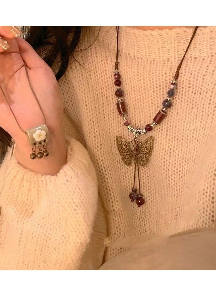 New Niche Antique Butterfly Necklace