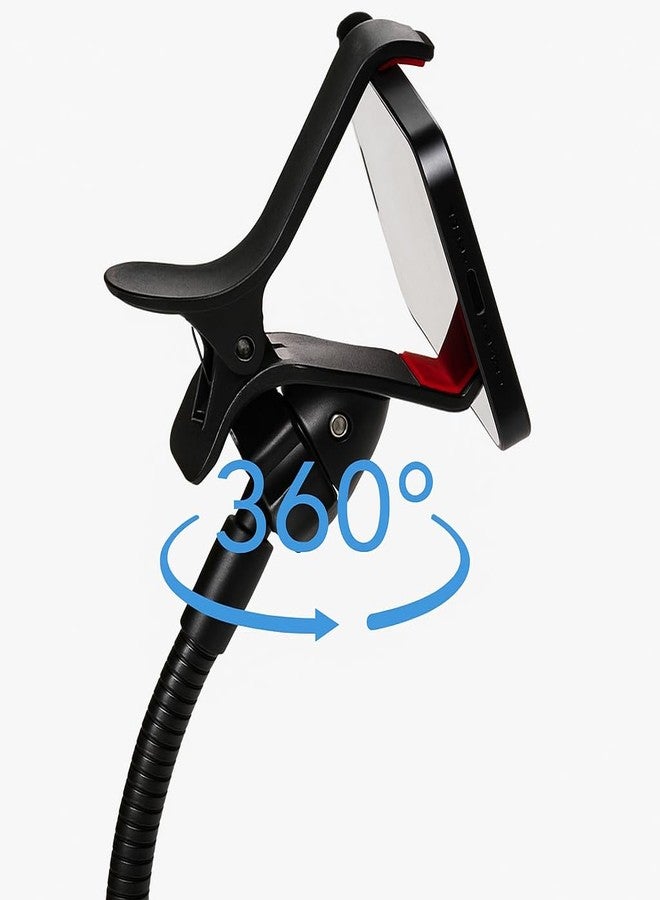 AGOZ Cell Phone Holder Gooseneck Mount, Lazy Clamp Clip Flexible Phone Stand for Office Desk Bed iPhone 17 Pro Max, iPhone 16 15 14 13 12 11, Samsung Galaxy S25, S25 Ultra,S24 S23 S22 A54 A14 A15 A16 - Image 4