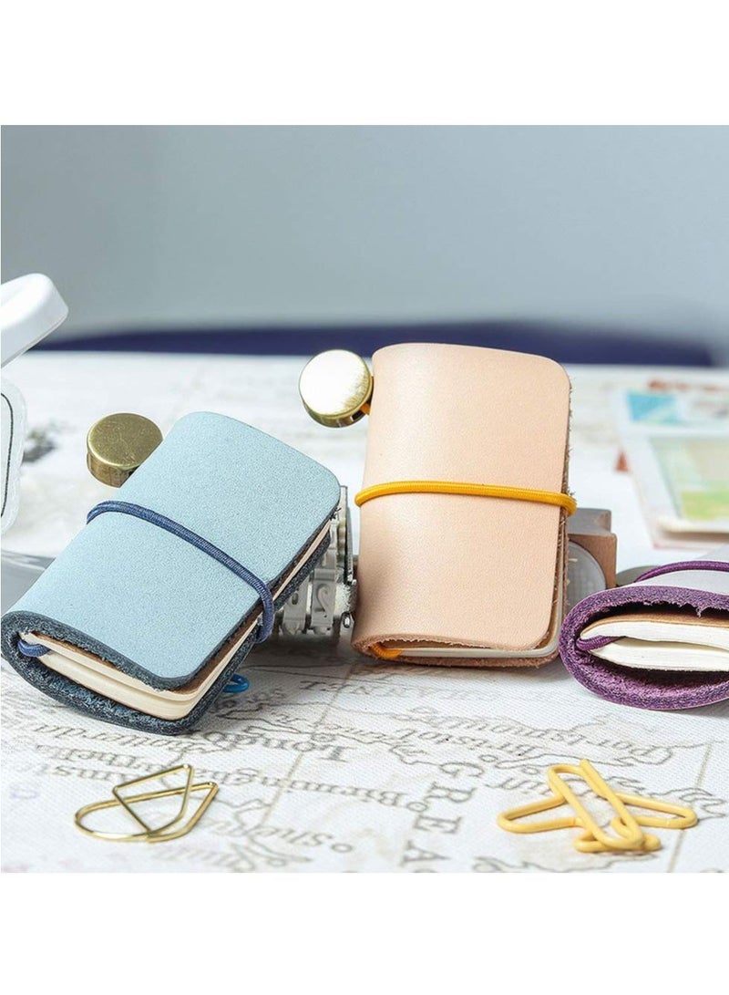 Y&D Mini Notepad Retro Leather Notebook Creative Portable Ledger with Strap Small and Suitable for School Offices - Image 5