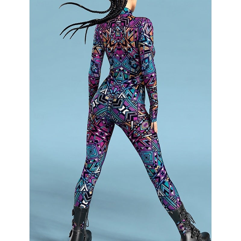Bluejw Carnival Costume Full Body Suit Patterned Zentai Suits Cosplay Costume Bodysuit Printing Sexy Costume Halloween Plus Size Men's Women's Boys' Costume for Party Performance Masquerade Kid's Adults' - Image 3