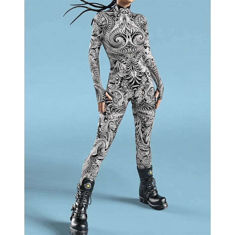 Bluejw Carnival Costume Full Body Suit Patterned Zentai Suits Cosplay Costume Bodysuit Printing Sexy Costume Halloween Plus Size Men's Women's Boys' Costume for Party Performance Masquerade Kid's Adults' - Image 5