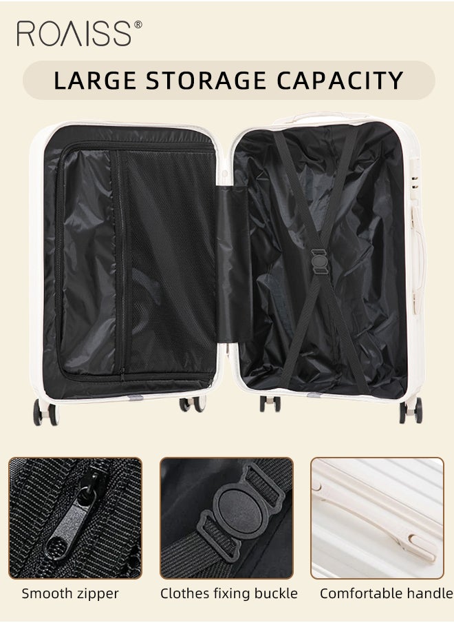 roaiss - 3 Pack Multifunction Suitcase Set for Men and Women Large Capacity Travel Luggage with Zipper Password Lock and Smooth Pull Rod Silent Universal Wheel Trolley Case 20 24 28 Inch - Image 1