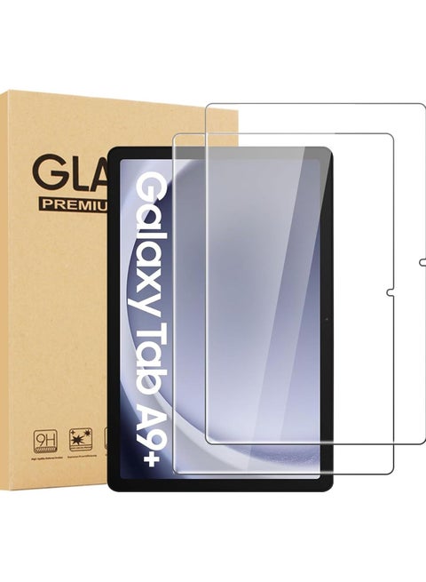 2 Pack Screen Protector for Samsung Galaxy Tab A9 Plus 11 Inch 2023, Tempered Glass with HD Clarity, Scratch Resistance