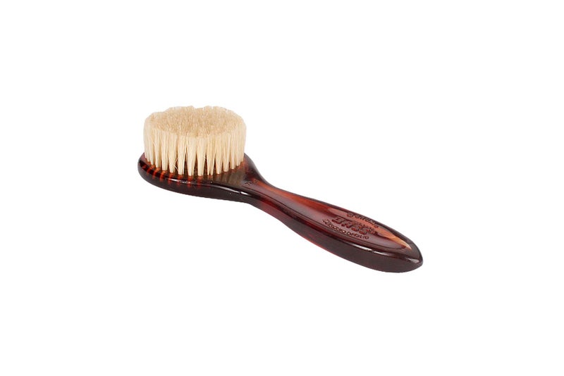 Bass Brushes | Esthetician Grade Facial Brush | 100% Natural Bristle Firm | High Polish Acrylic Handle | Tortoise Shell Finish | Model 704 - TSL - Image 1