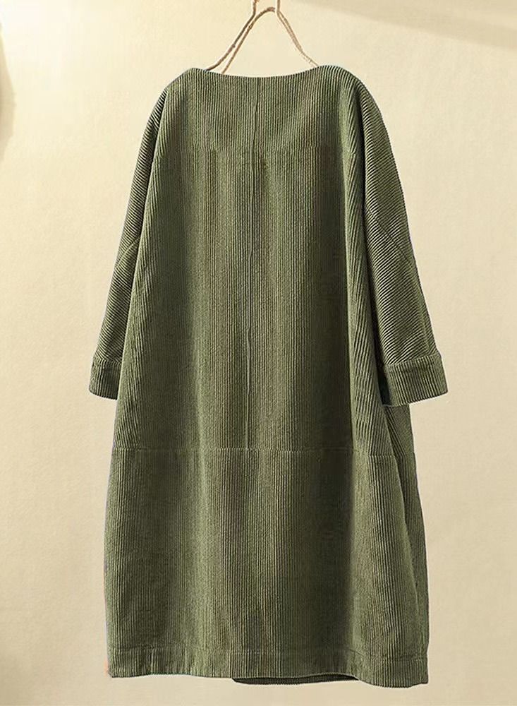 Loquat Casual Women's Round Neck A line Skirt Dress  - Image 2