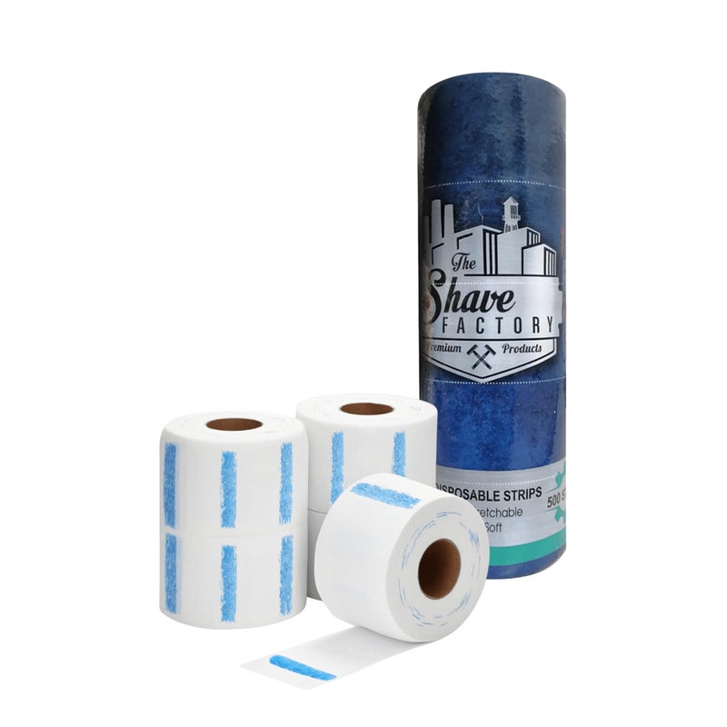 The Shave Factory White Neck Strip Disposable Barber Paper Roll Protects Your Neck Hygienic Option for Barbers Unisex All Ages