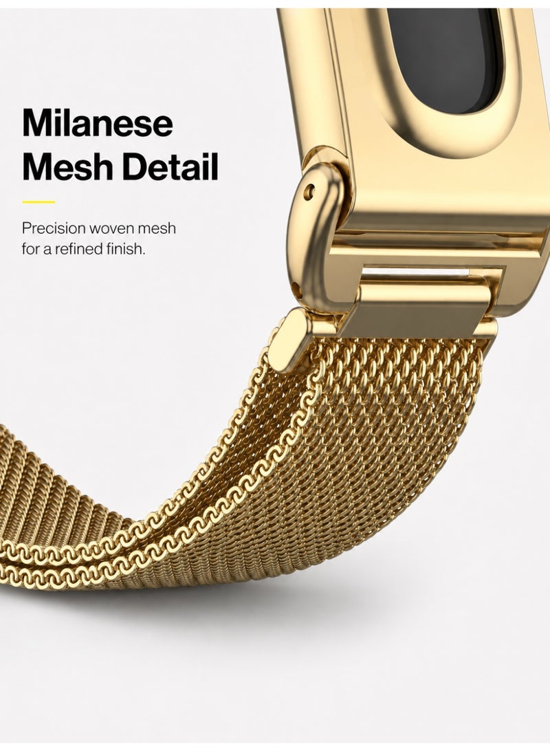 BASEMENT-1 Magnetic Milanese Band Compatible with Google Fitbit Air, Adjustable Metal Mesh Replacement Strap - Image 4