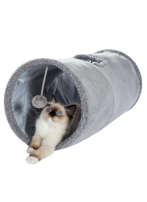 Cat Tunnel 66 cm Long Cat Toys Collapsible Tunnel 30 cm in Diameter Large Cat Tube for Big Cat,Rabbits and Puppy- Small