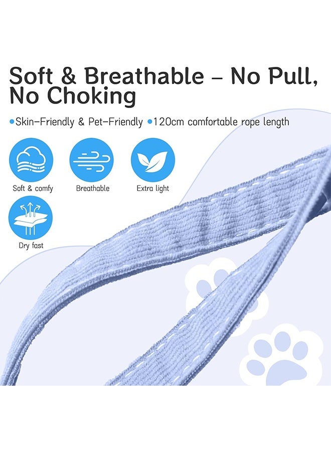 مجموعة حزام للقطط، حزام مقاوم للهروب، حزام قابل للتعديل للقطط الصغيرة الكبيرة، حزام خفيف الوزن وناعم بنقشة نحلة لطيفة (نحلة زرقاء منقوشة، لوزن من 7.0 إلى 16.5 رطل) - Image 4