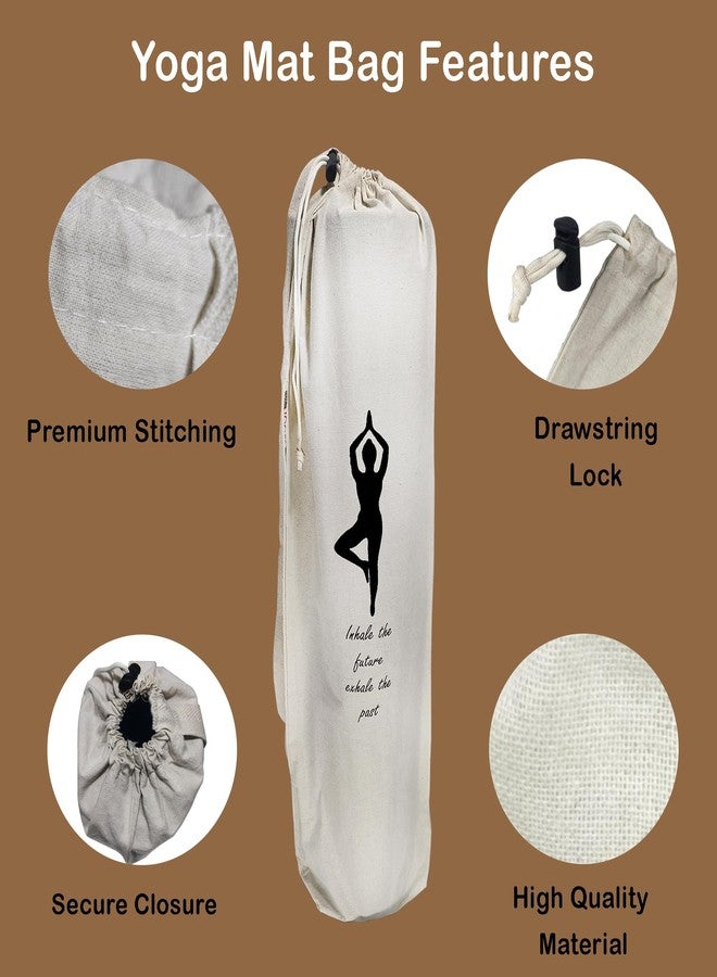 IVARIAN - Yoga Mat Bag Cover -100% Cotton Lightweight,Washable Yoga Dust Bag With Adjustable Strap - Image 4