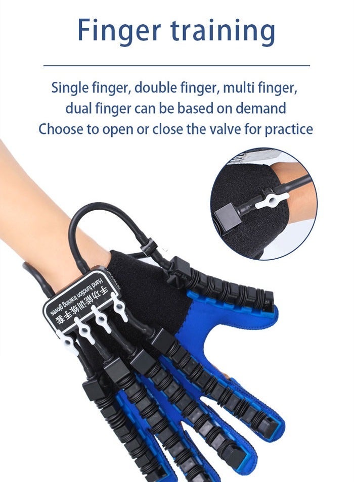 xozgdovg Robot Gloves Hand Stroke Recovery Equipment Hand Dysfunction Patient Training Device Stroke Hemiplegia Finger Orthosis for Long Term Relief Finger Cramps - Image 4