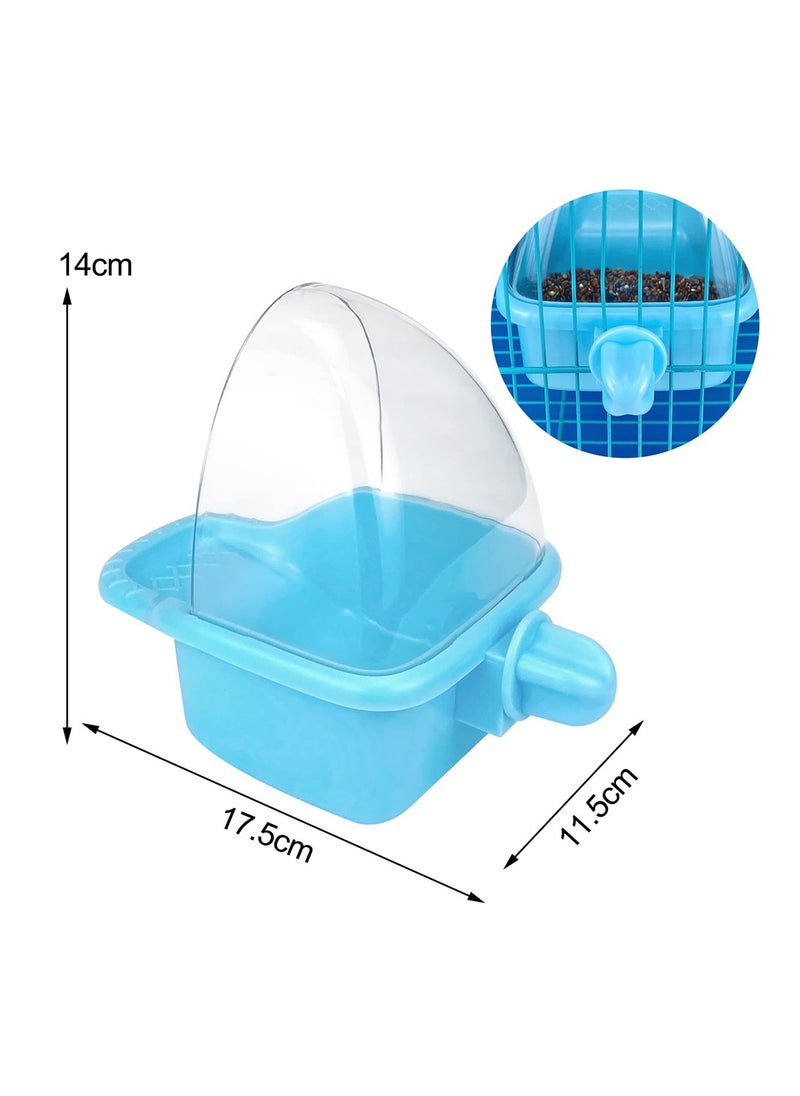 SYOSI - Hanging Bird Bath Box, Large-Capacity Parrot Feeder, Bird Bath for Cage, Birdbath Toy, Water Shower Food Feeder Holder Tray Bird Bath Cage Accessory for Small Birds Parrots Cockatiel Budgies - Image 1