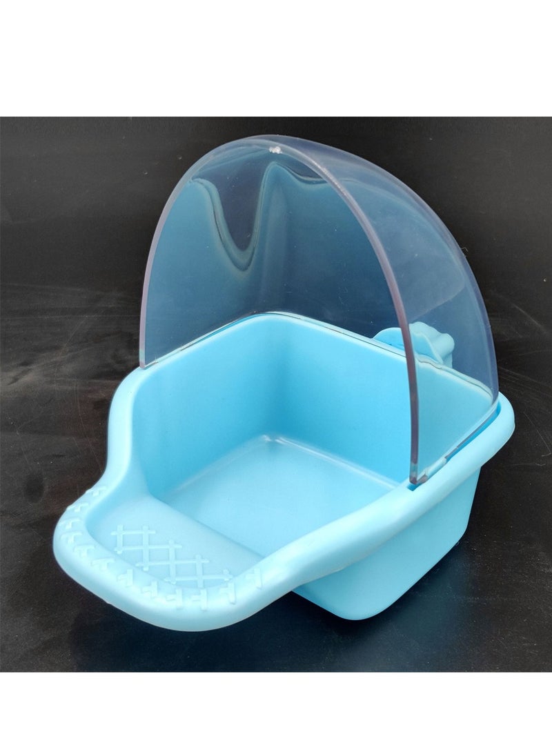 SYOSI - Hanging Bird Bath Box, Large-Capacity Parrot Feeder, Bird Bath for Cage, Birdbath Toy, Water Shower Food Feeder Holder Tray Bird Bath Cage Accessory for Small Birds Parrots Cockatiel Budgies - Image 1