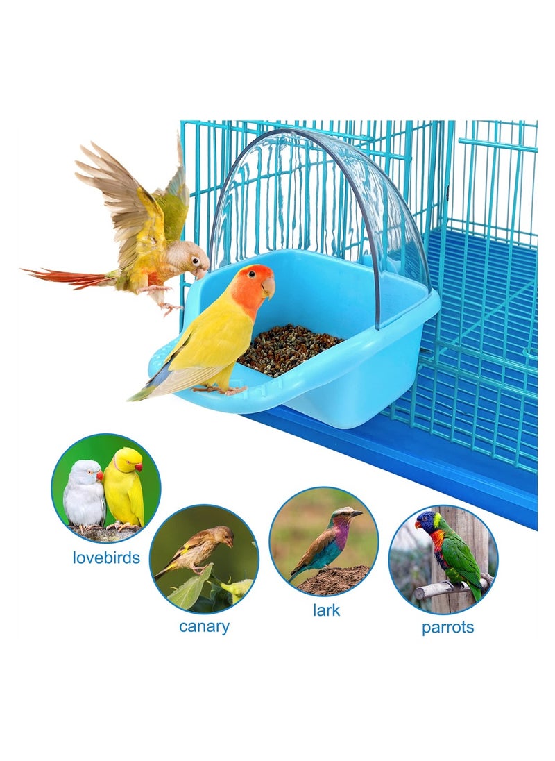SYOSI - Hanging Bird Bath Box, Large-Capacity Parrot Feeder, Bird Bath for Cage, Birdbath Toy, Water Shower Food Feeder Holder Tray Bird Bath Cage Accessory for Small Birds Parrots Cockatiel Budgies - Image 1