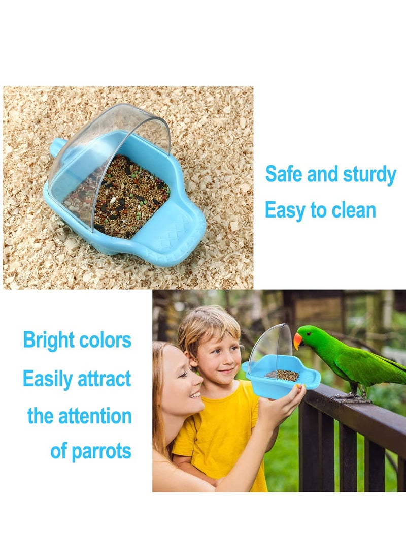 SYOSI - Hanging Bird Bath Box, Large-Capacity Parrot Feeder, Bird Bath for Cage, Birdbath Toy, Water Shower Food Feeder Holder Tray Bird Bath Cage Accessory for Small Birds Parrots Cockatiel Budgies - Image 1