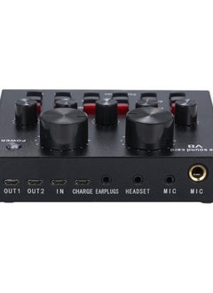 معرض الأعياد V8 بطاقة الصوت الحية متعددة الوظائف USB واجهة الصوت ذكي حجم قابل للتعديل جهاز مزج الصوت بطاقة الصوت لتسجيل خطاب الاستضافة  - Image 4