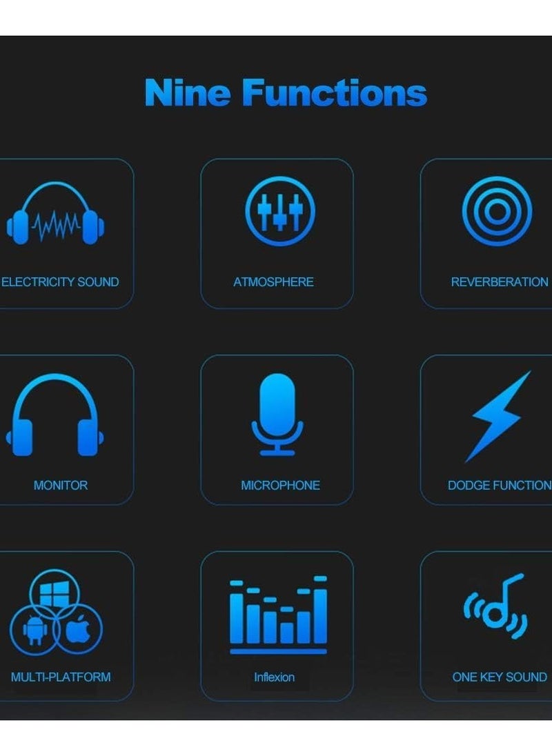 معرض الأعياد - V8 بطاقة الصوت الحية متعددة الوظائف USB واجهة الصوت ذكي حجم قابل للتعديل جهاز مزج الصوت بطاقة الصوت لتسجيل خطاب الاستضافة - Image 1