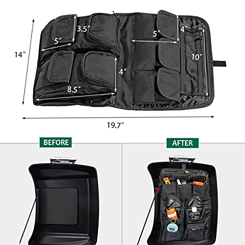 Mofun Tour Pack Pak Lid Organizer Saddlebags Tour Luggage Storage Bag Compatible with Harley Touring FLT FLH 1999-2013 - Image 2