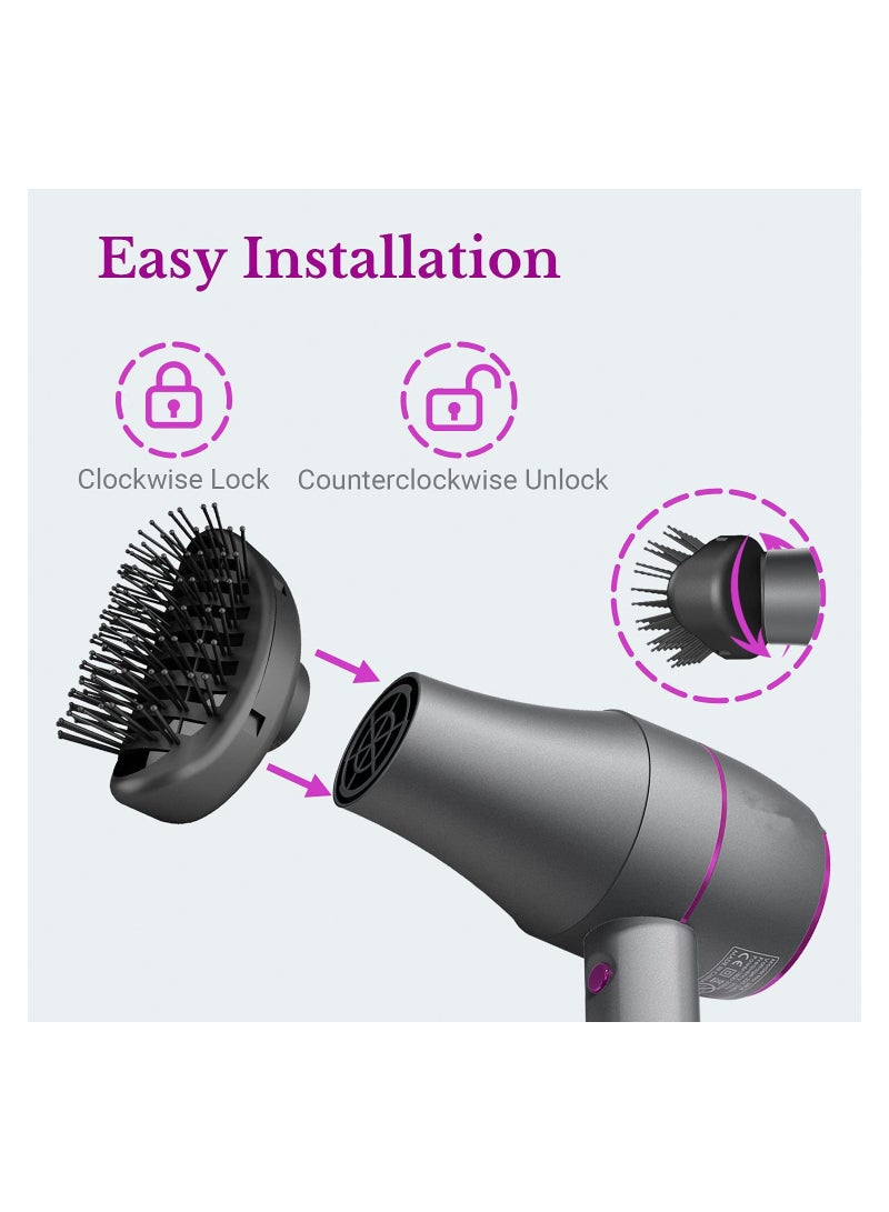 general Professional Hair Dryer with Comb Volumizing Brush and Nozzle Attachment 3 in-1 Styling Tool Salon Quality Results - Image 5
