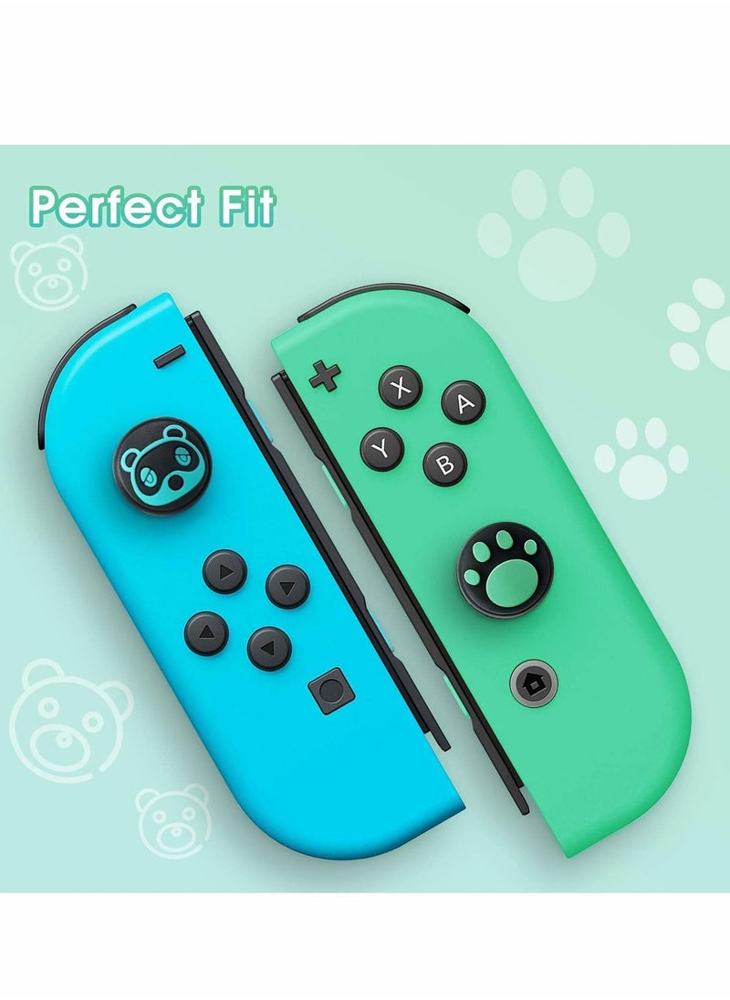 Excefore - Thumb Grip Caps, Soft Silicone Analog Stick Covers, Cat Paw Joystick Analog Cap for Nintendo Switch & Lite, Soft Silicone Button Cover for Joy-Con Controller - 4 Pcs - Image 1