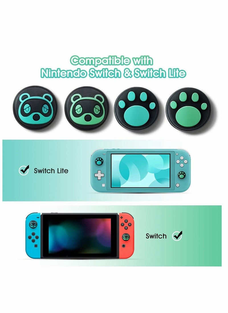 Excefore - Thumb Grip Caps, Soft Silicone Analog Stick Covers, Cat Paw Joystick Analog Cap for Nintendo Switch & Lite, Soft Silicone Button Cover for Joy-Con Controller - 4 Pcs - Image 1