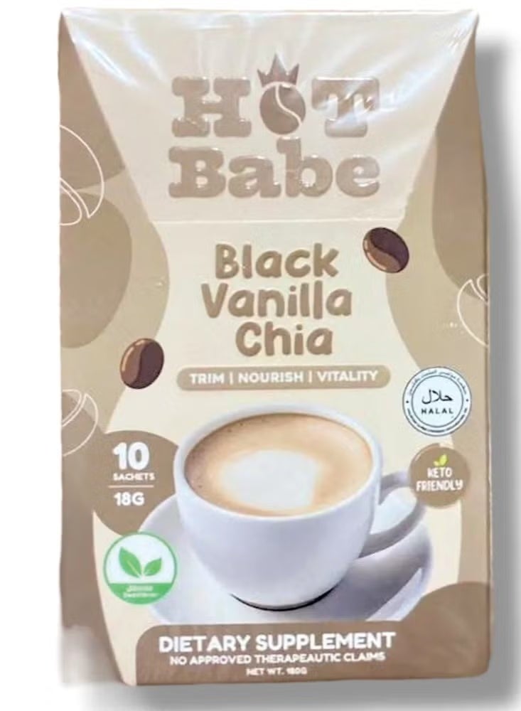 Chia Seed and Black Vanilla Food Supplement 10 x 18g
