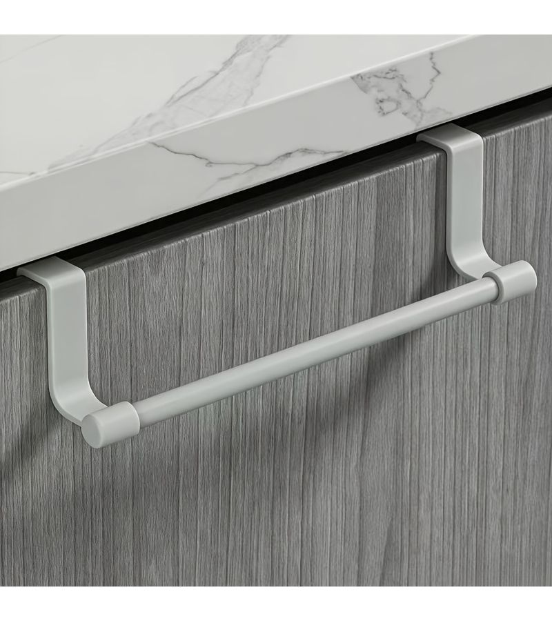 White Wall Mounted Towel Rack 8.86 Inch For Kitchen And Bathroom - Image 5