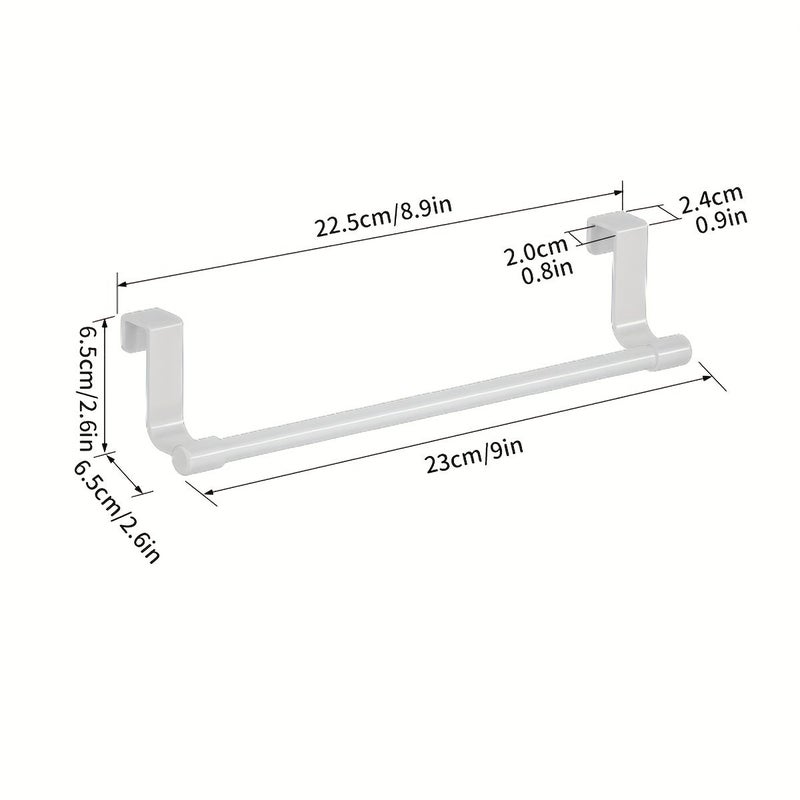 White Wall Mounted Towel Rack 8.86 Inch For Kitchen And Bathroom - Image 3