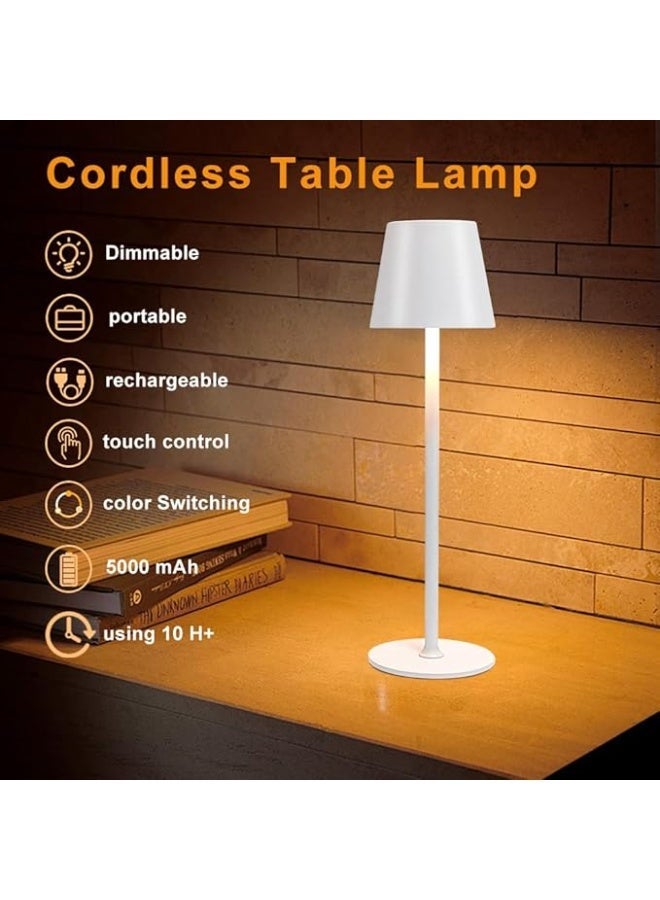 مصباح طاولة LED لاسلكي – مصباح مكتب قابل لإعادة الشحن - Image 3