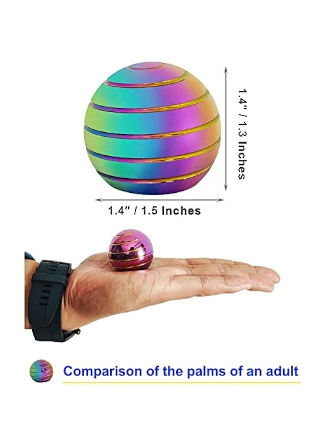 Laravel Kinetic Ball Spinner, Desk Novelty Toy, Desk Toys for Office Gifts, Full Body Optical Illusion Spinner Ball, Gifts for Men, Women, Kids  - Image 3
