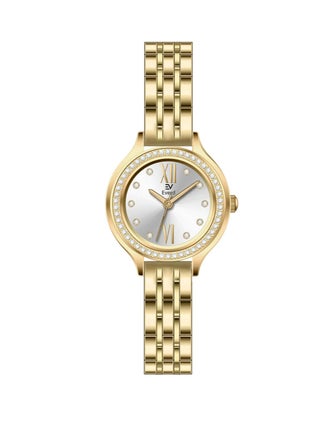 Gold bracelet with pearl dial