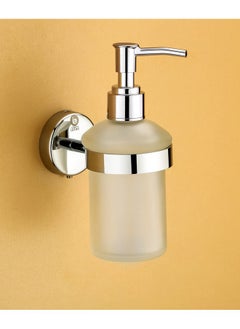 iSTAR iSTAR Stainless Steel Stand Glass Bottle Liquid Soap, Shampoo, Hand wash Dispenser 300 ml Liquid, Gel, Conditioner, Soap, Sanitizer Stand, Shampoo Dispenser (Steel, Clear)  - Image 2