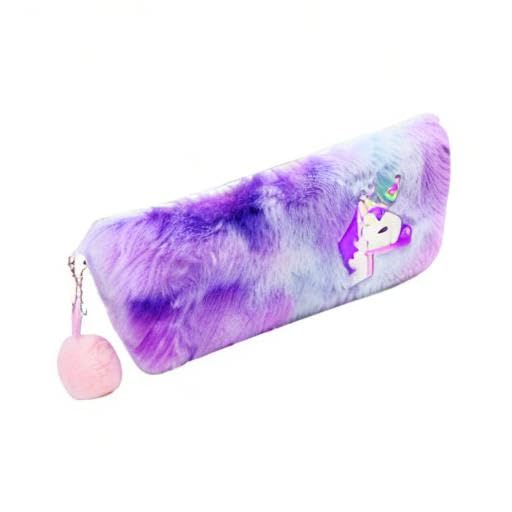 Paaroots Paaroots Pack of 1 Fur Unicorn Rainbow Pencil Pouch Soft Toys for Children Kids Favorite Pencil Box Makeup Cosmetic Travelling Bag Purse for Girls Women  - Image 5