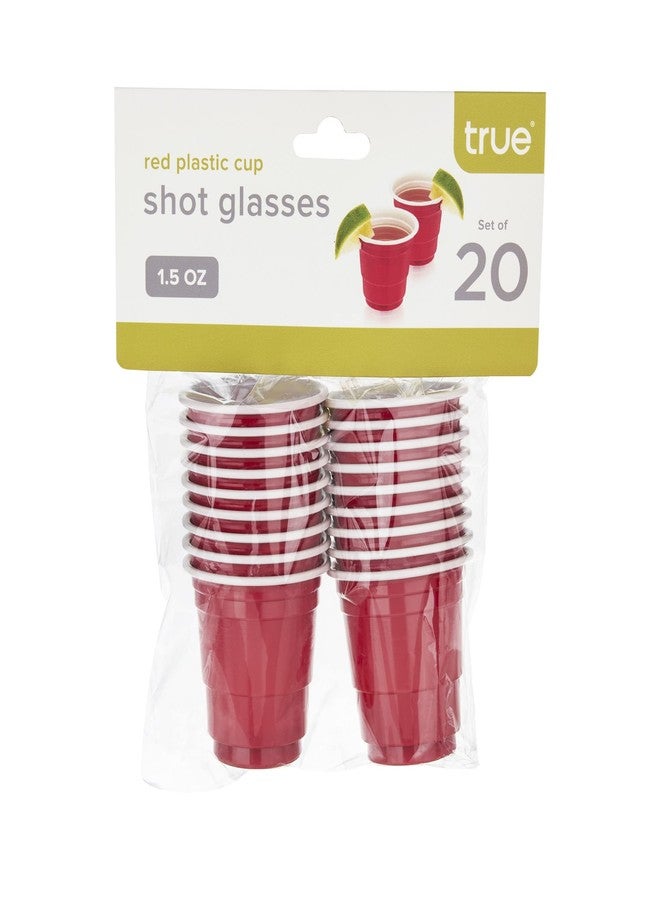 True 1.5oz Red Party Shot Glasses, Plastic Cup Shot Glasses, Football Cups, Football Game, Sports & Outdoors, Football Accessories, Set of 20, Red - Image 5
